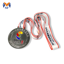 Medallas de trofeo de metal deportivo de plata